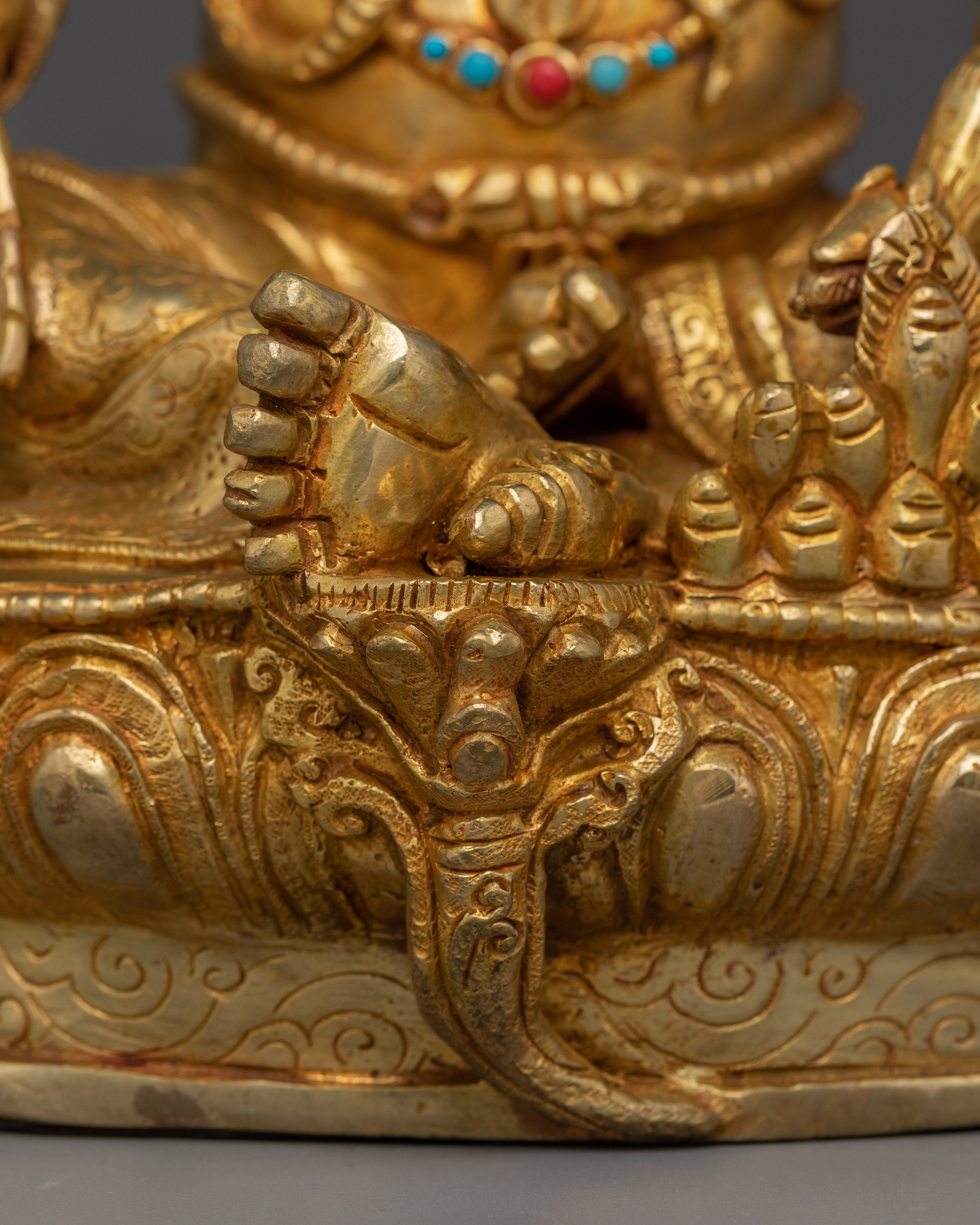 Dzambhala Copper Body Statue | Wealth and Prosperity Buddha