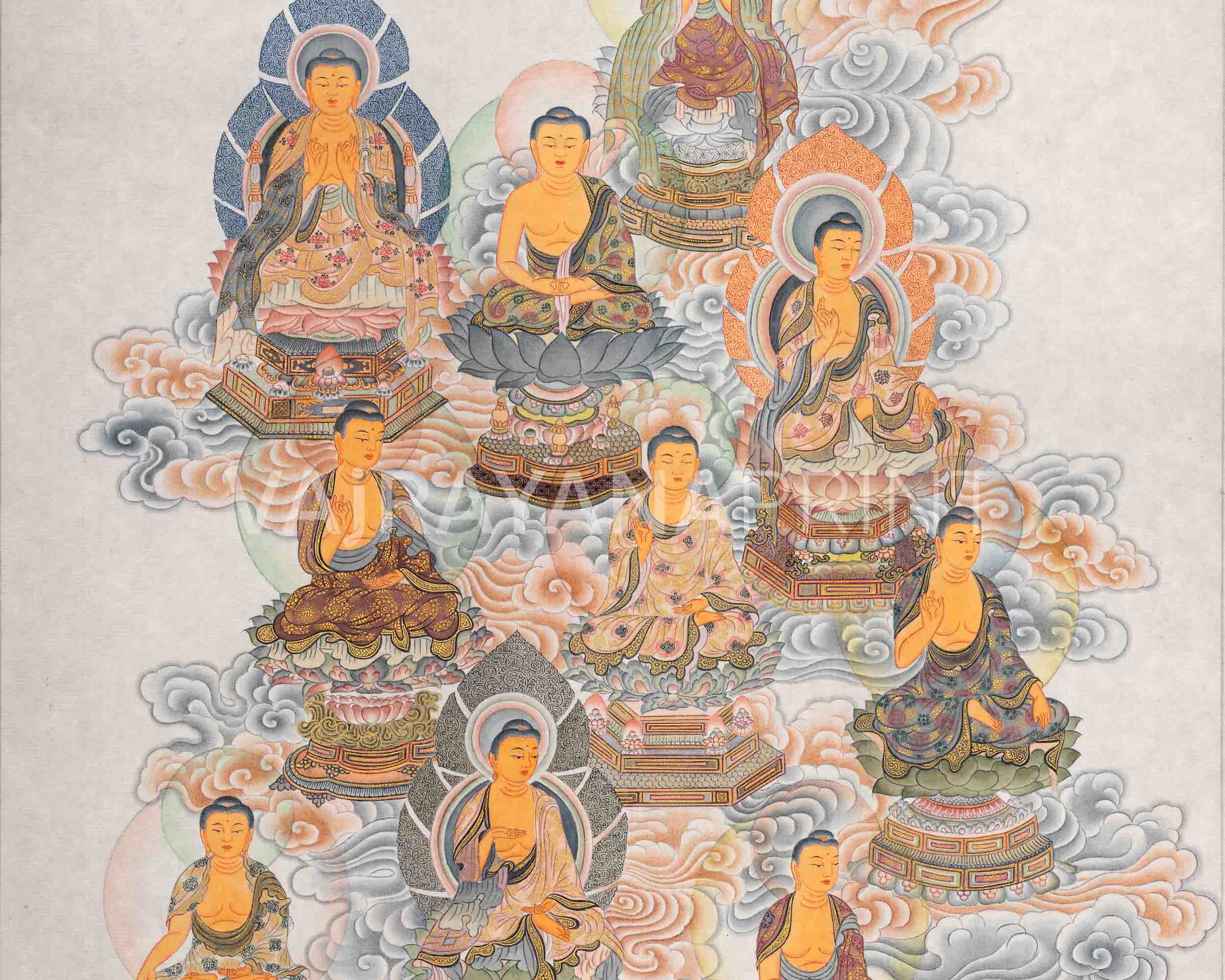 Buddha Thangka Print | Peaceful Traditional Home Decor