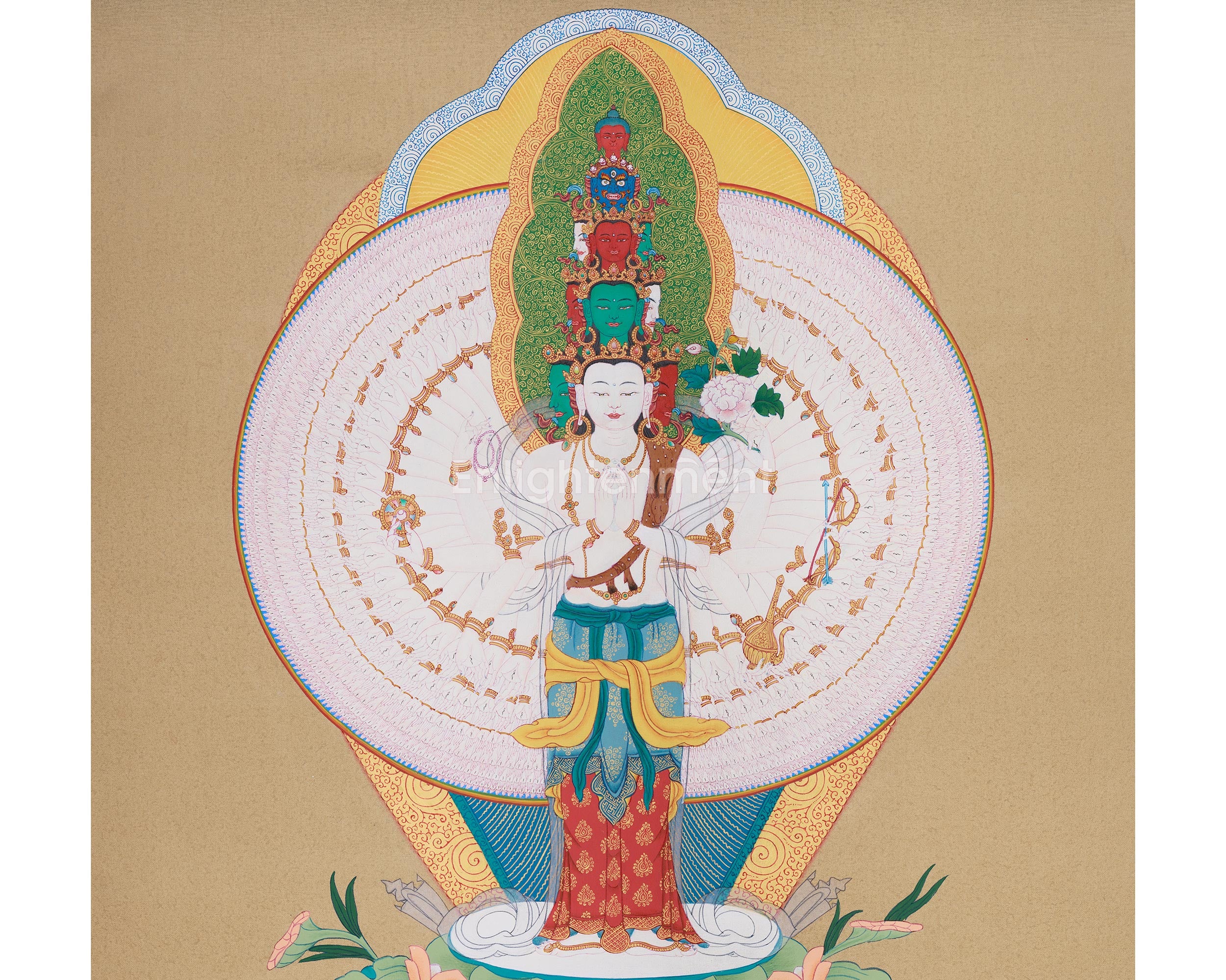 Buddha Avalokiteshvara | Spiritual Artwork of the Bodhisattva Who Alleviates Suffering