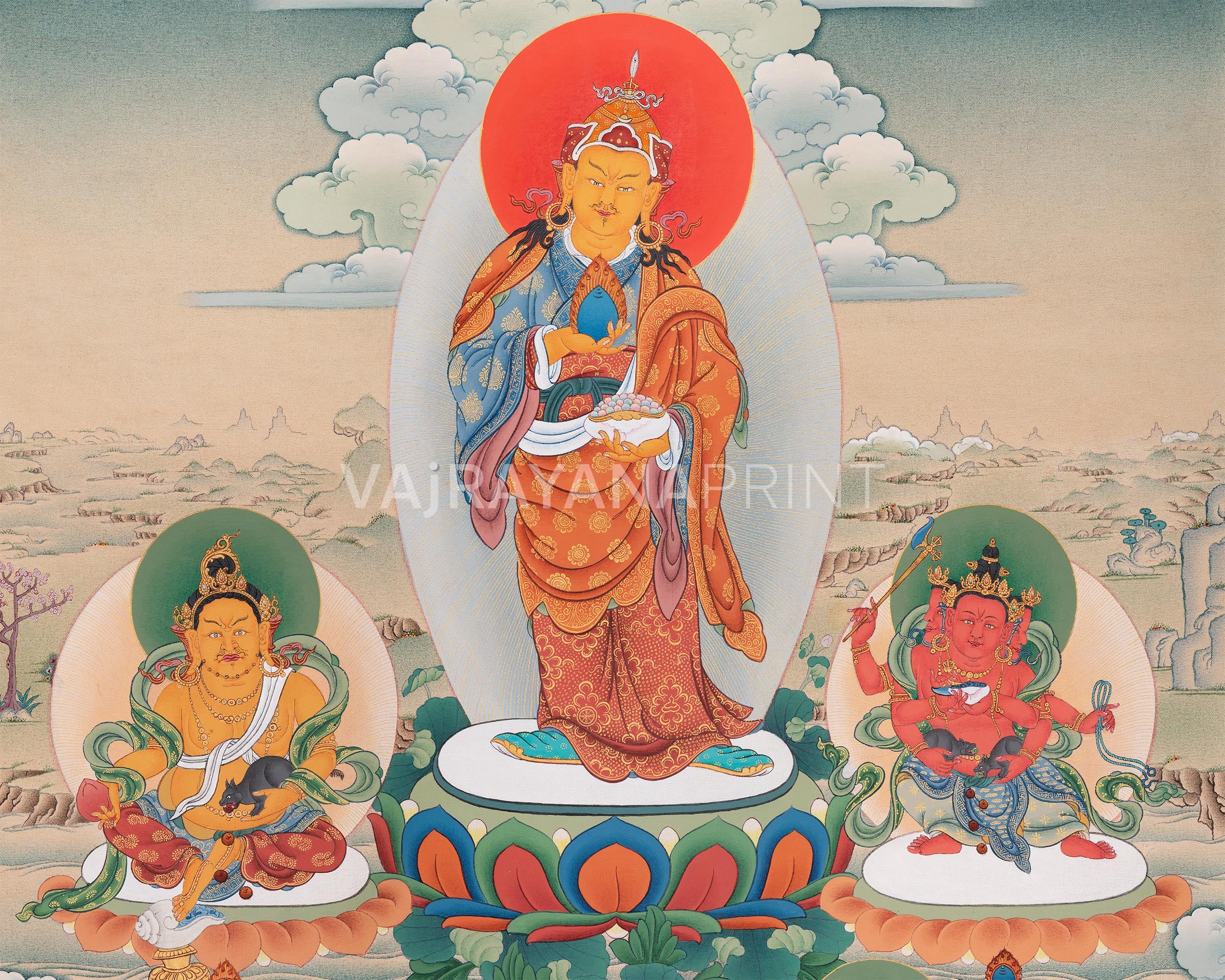 Pema Jungne with Four Dzambalas | Lotus Born Manifestation of Guru Rinpoche