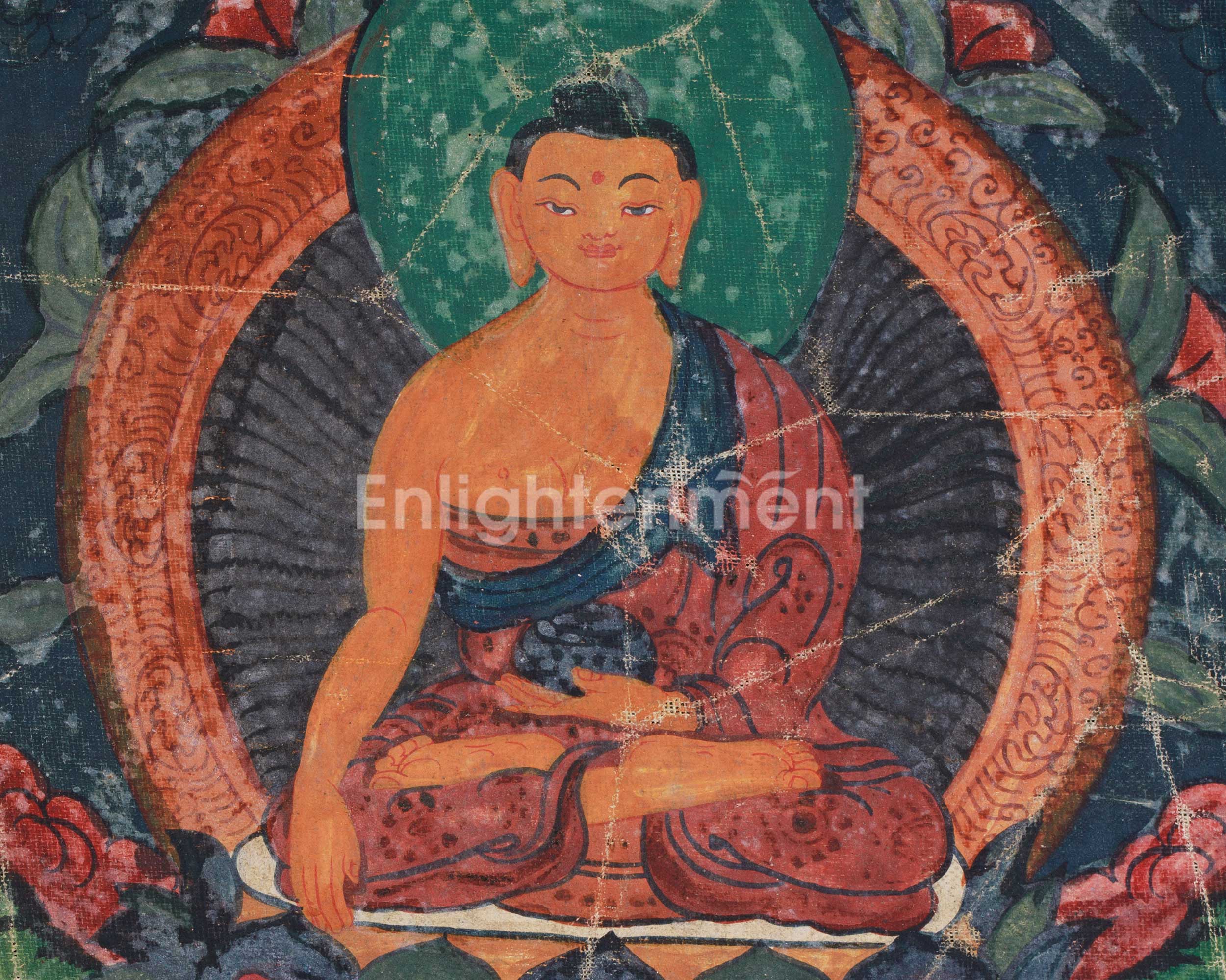 Vintage Shakyamuni Buddha Thangka | Thangka Hand Painted