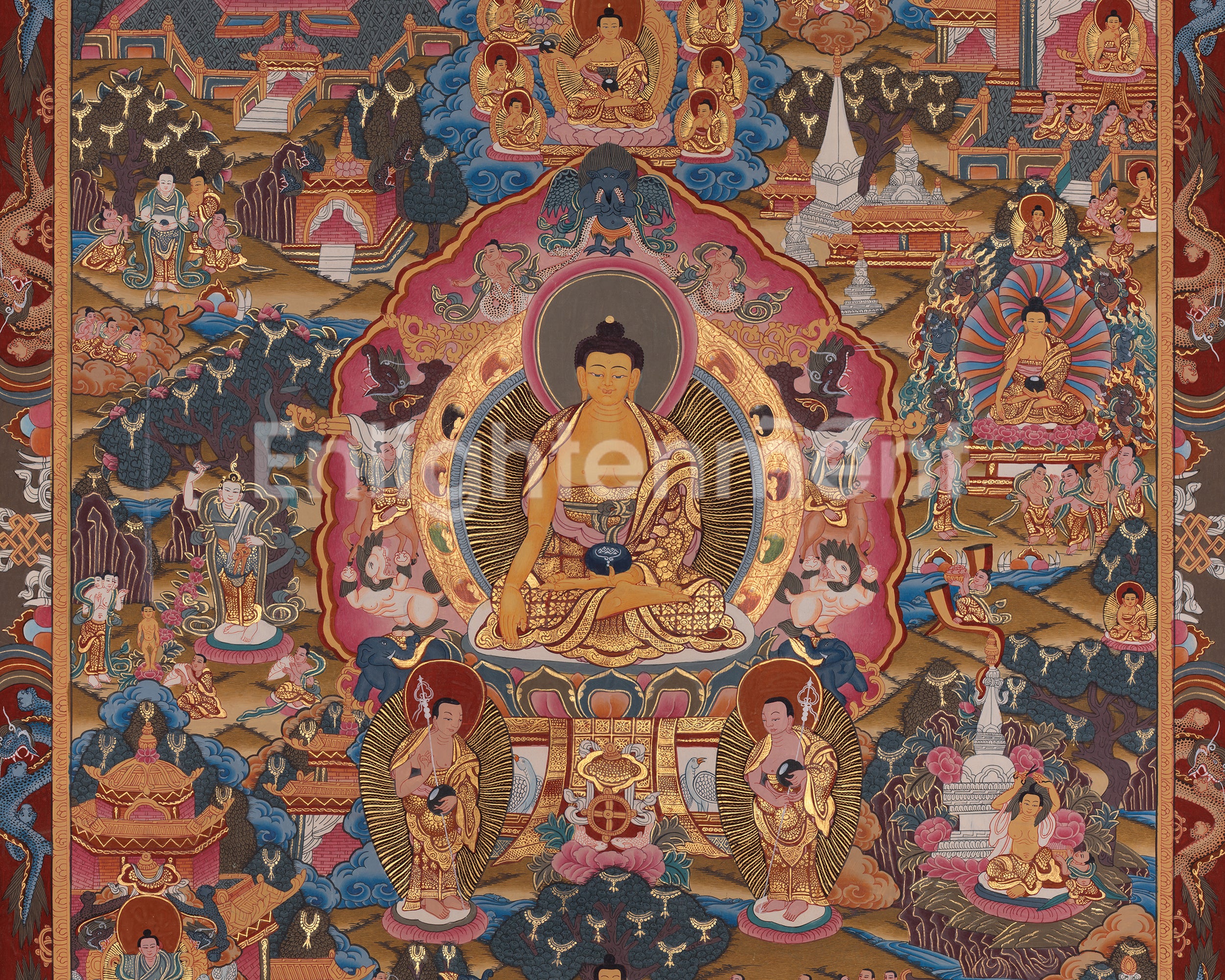 Buddha Mandala Himalayan Artwork | Wisdom and Awakening