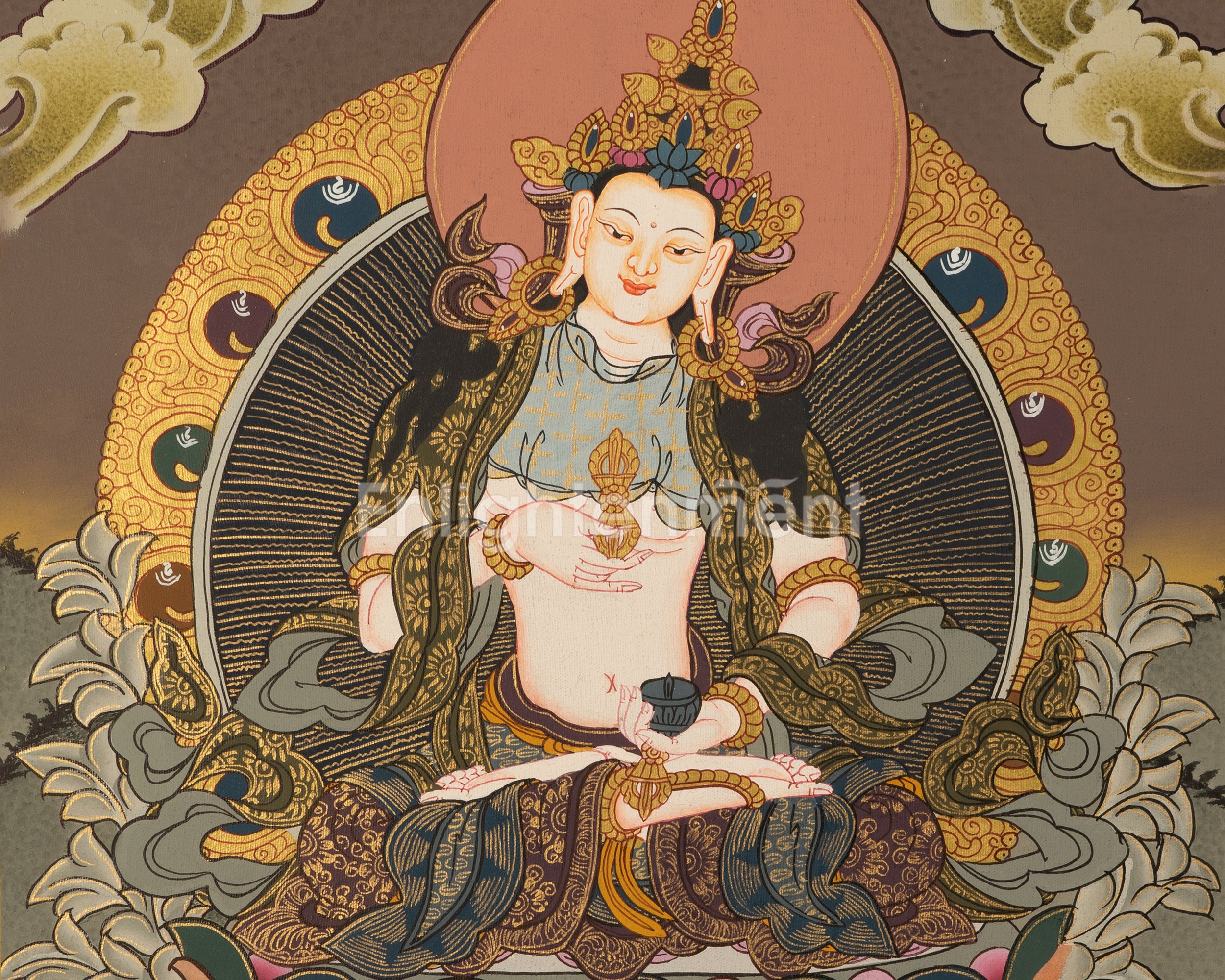 Painting Of Vajrasattva | Tibetan Buddhist Thangka