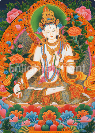 White Tara Artwork | Sacred Symbol of Healing and Longevity