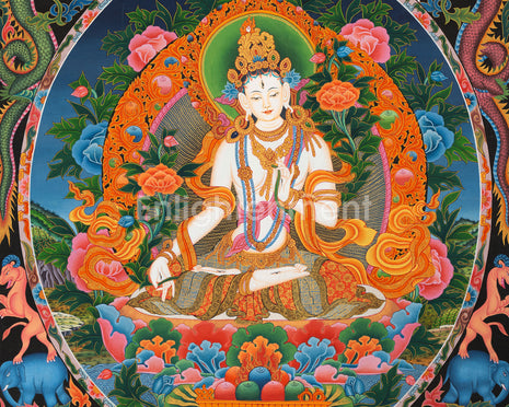 White Tara Artwork | Sacred Symbol of Healing and Longevity