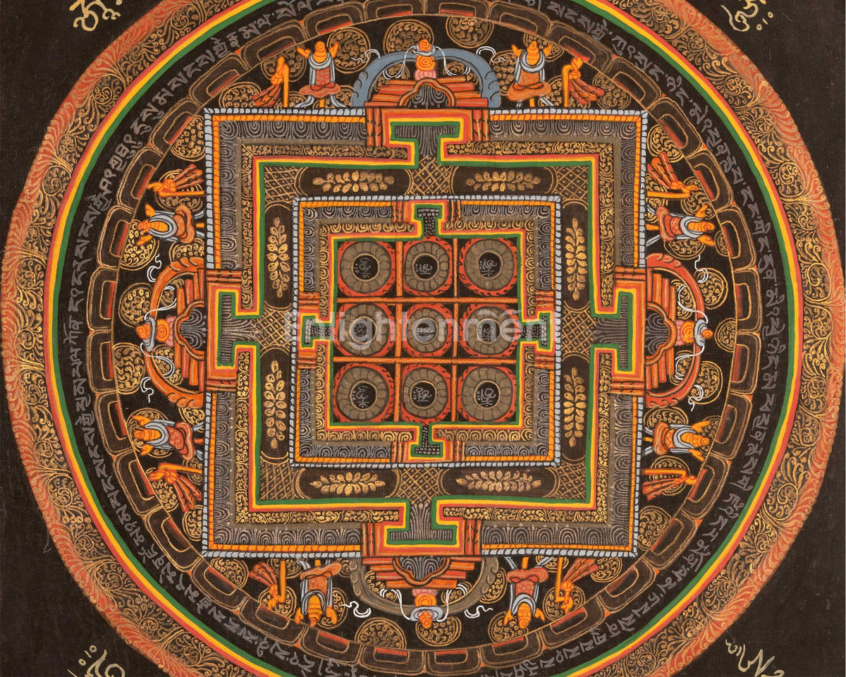 Mantra Mandala Thangka |  Wall Decoration Painting