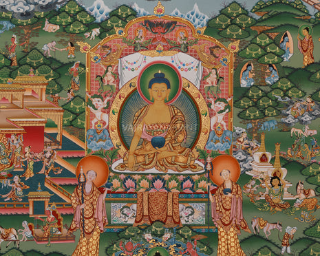 Buddha Life Story Canvas Print | Buddha's Journey to Enlightenment