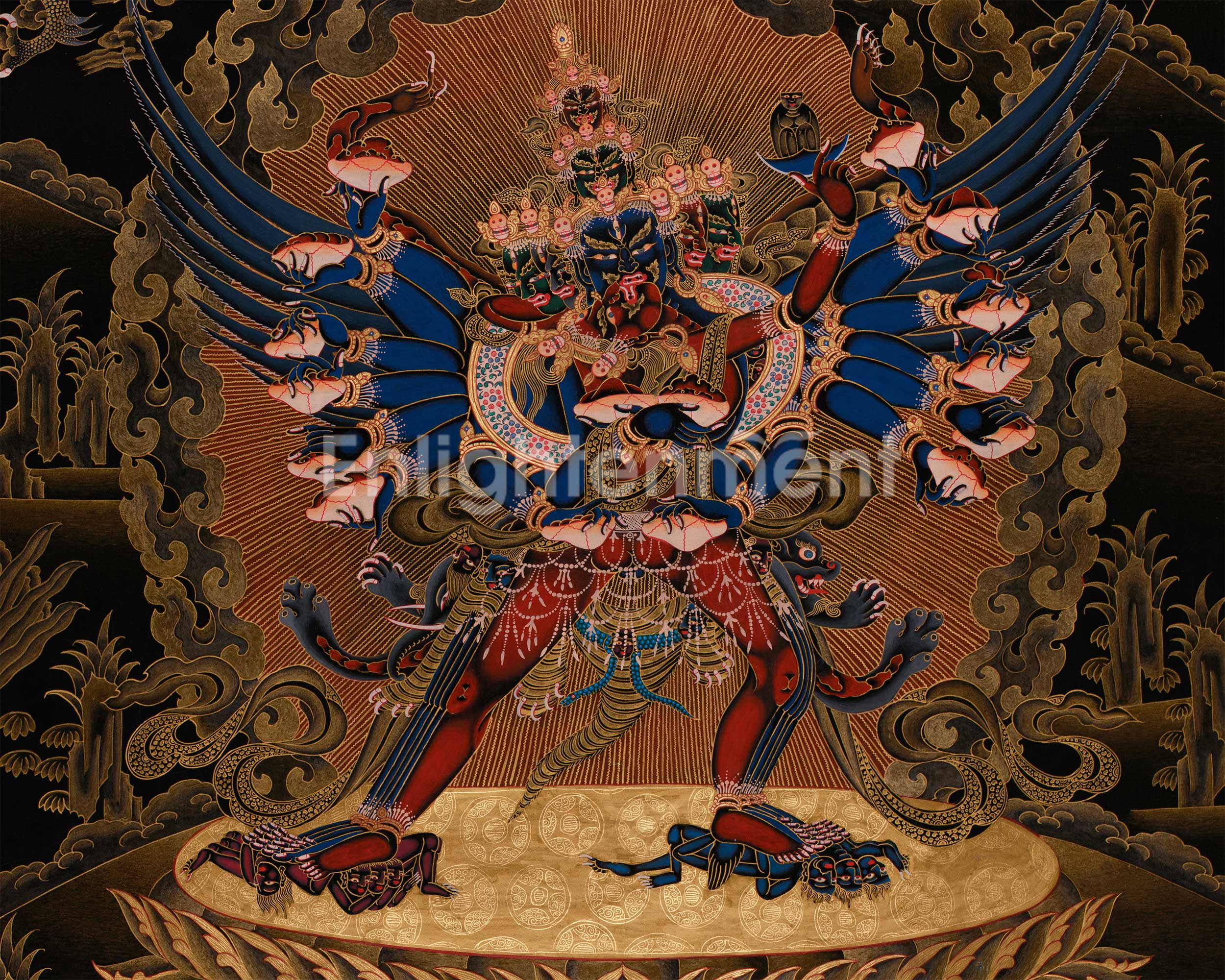 Wrathful Chemchok Heruka with Consort | Deity of Transformation and Liberation