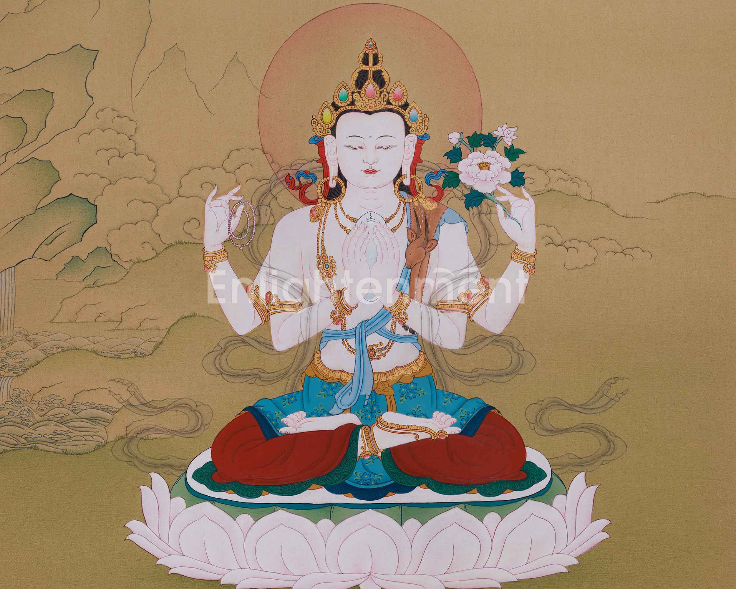 Original Handmade Mercy Bodhisattva Chenrezig | Embodying Infinite Compassion