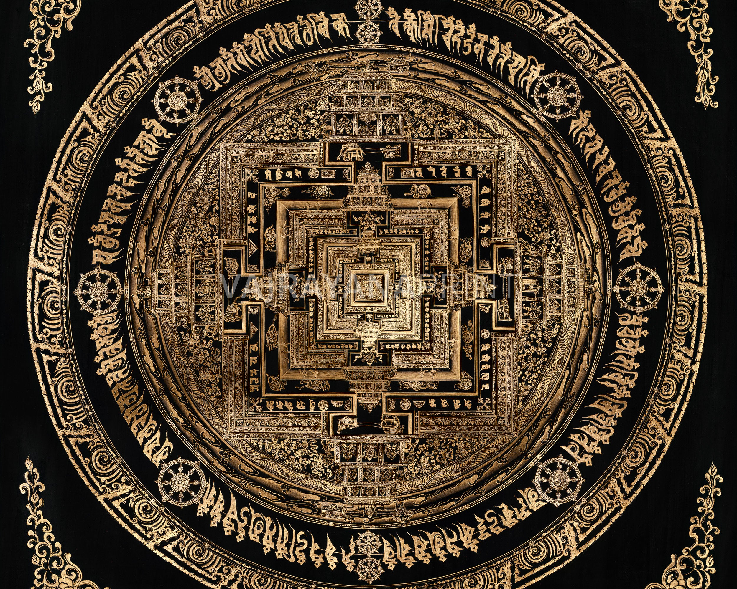 Kalachakra Mandala Print | A Sacred Wheel of Time and Cosmic Harmony