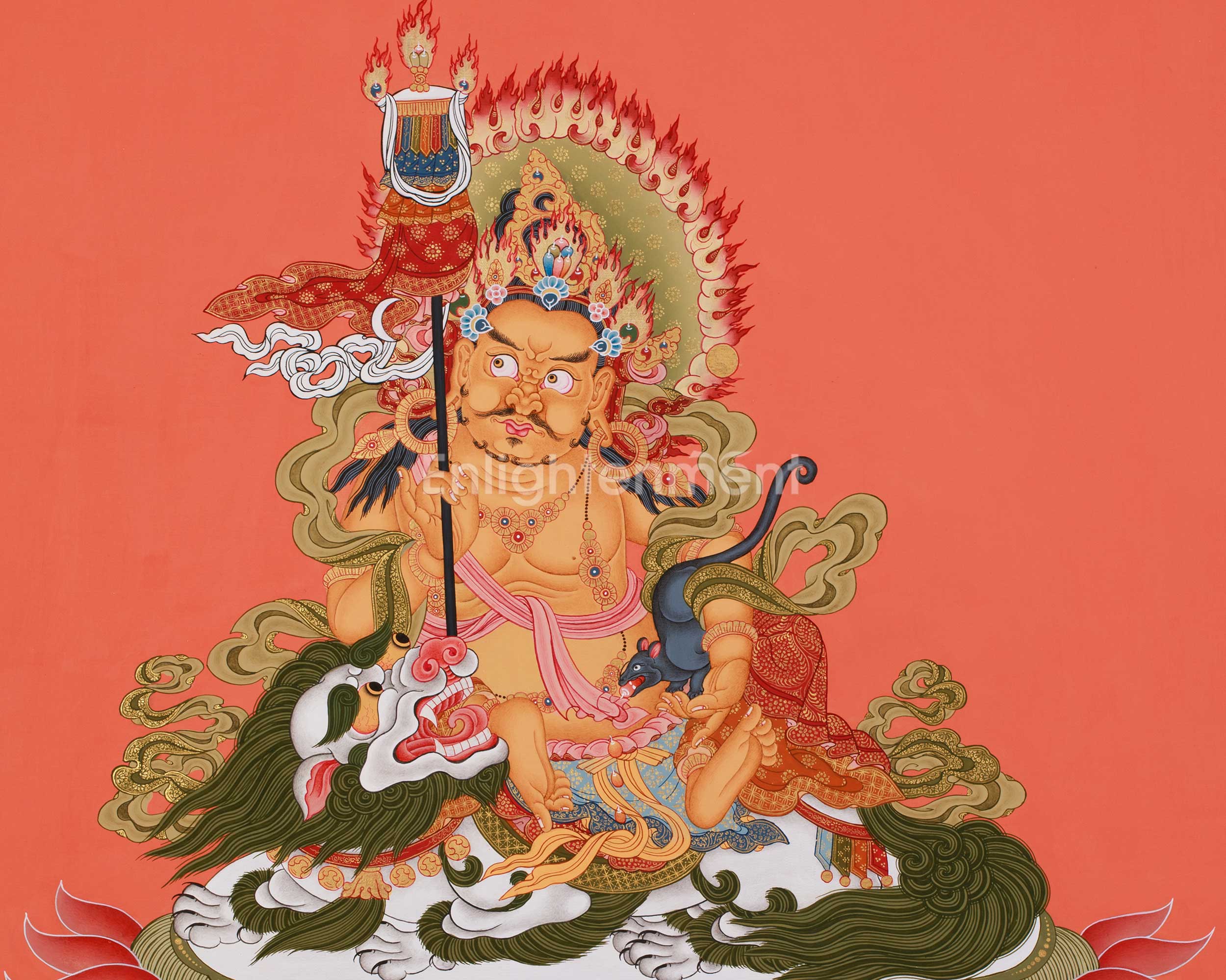Wealth Deity Namtoshe Thangka | Buddhist Artwork for Abundance and Spiritual Balance