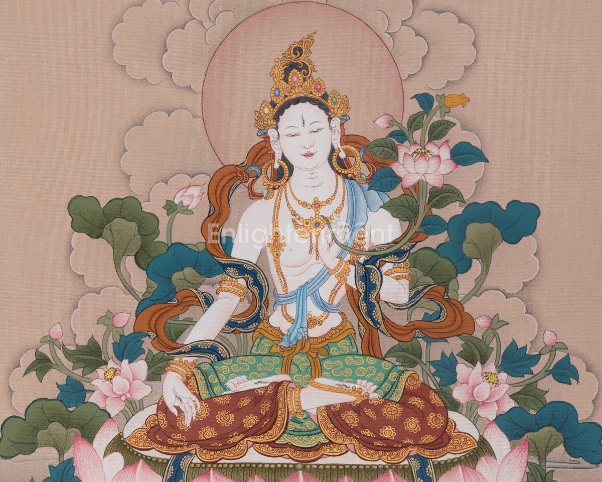 Sita Tara Divine Artwork | Seven Eyed Goddess | White Tara