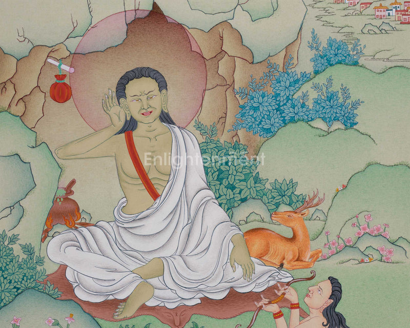 The Great Yogi Milarepa Thangka