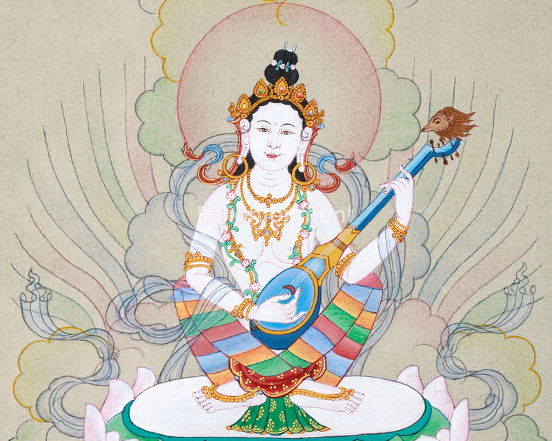 Saraswati: Wisdom Goddess of Buddhism, Thangka