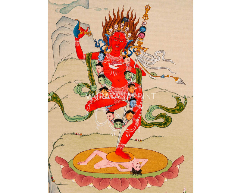 Divine Dakini Set Thangka Prints | Vajrayogini & Vajravarahi | Sacred Female Buddha Art