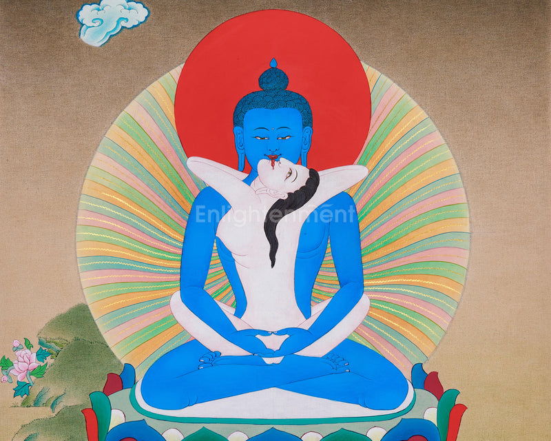 Primordial Buddha Samantrabhadra Thangka | Spiritual Meditation Art