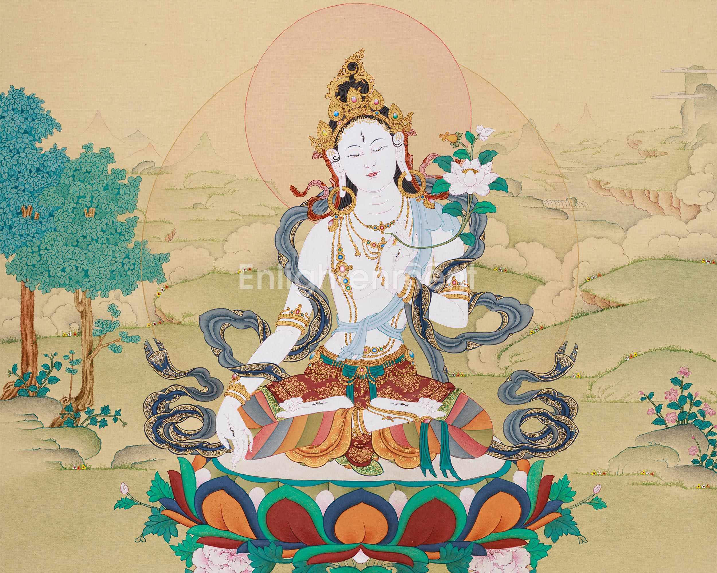 Meditation Goddess White Tara | The Enlightened Healer Who Grants Long Life