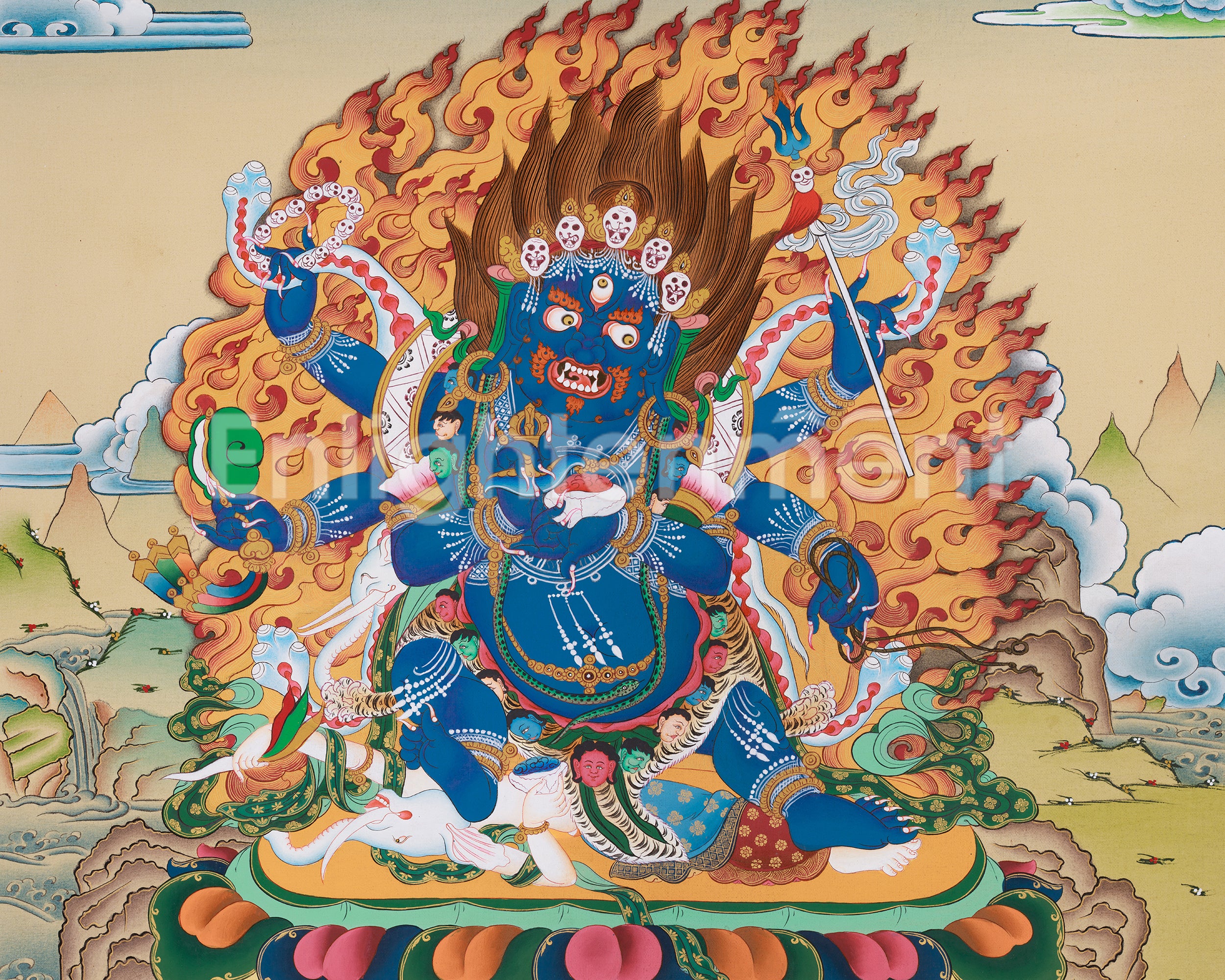 Six-Armed Mahakala Artwork | Wrathful Protector | Compassionate Power