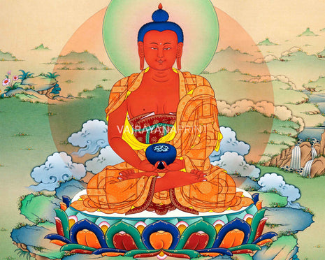 Amitabha Buddha Canvas Print | Journey to the Pure Land of Enlightenment | Enlightened Decoration