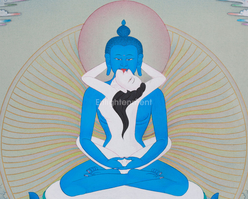 Adi Buddha Samantabhadra with Consort | The Divine Union in Yab Yum