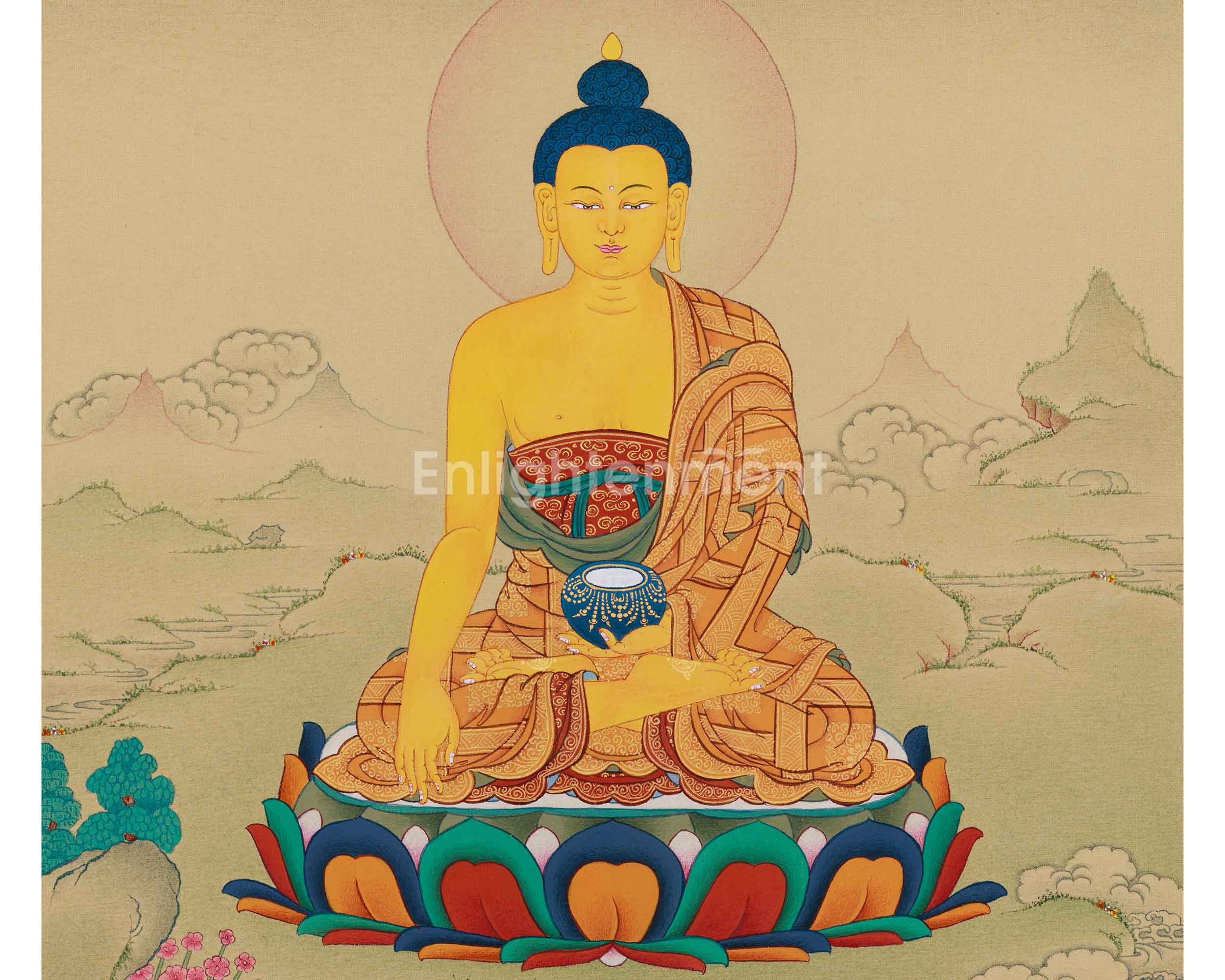 Sage of the Shakya Clan, Shakyamuni Buddha Thangka | Historical Buddha