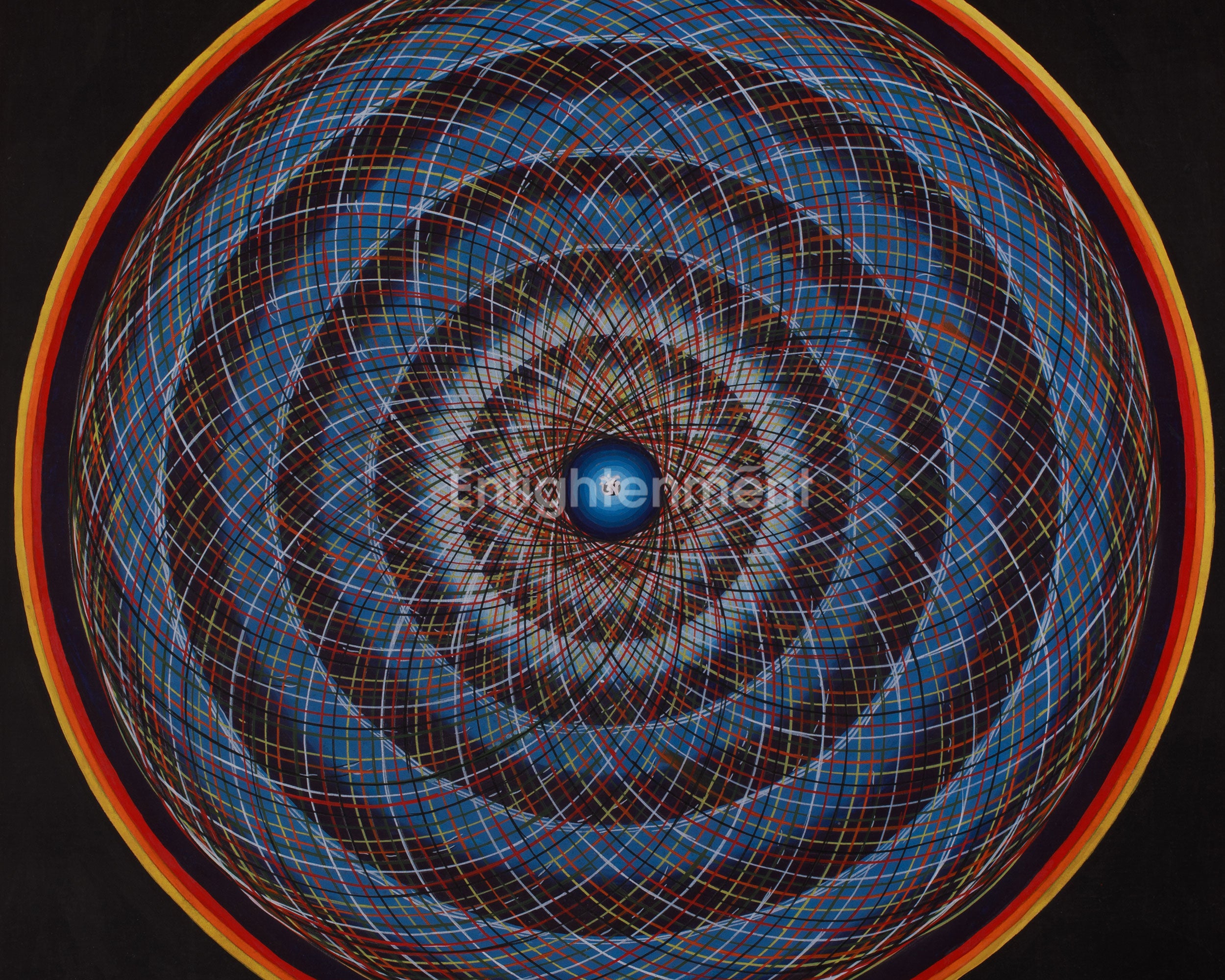 Sacred Hand-Painted Mantra Mandala Art | Wall Hanging | Spiritual Decor