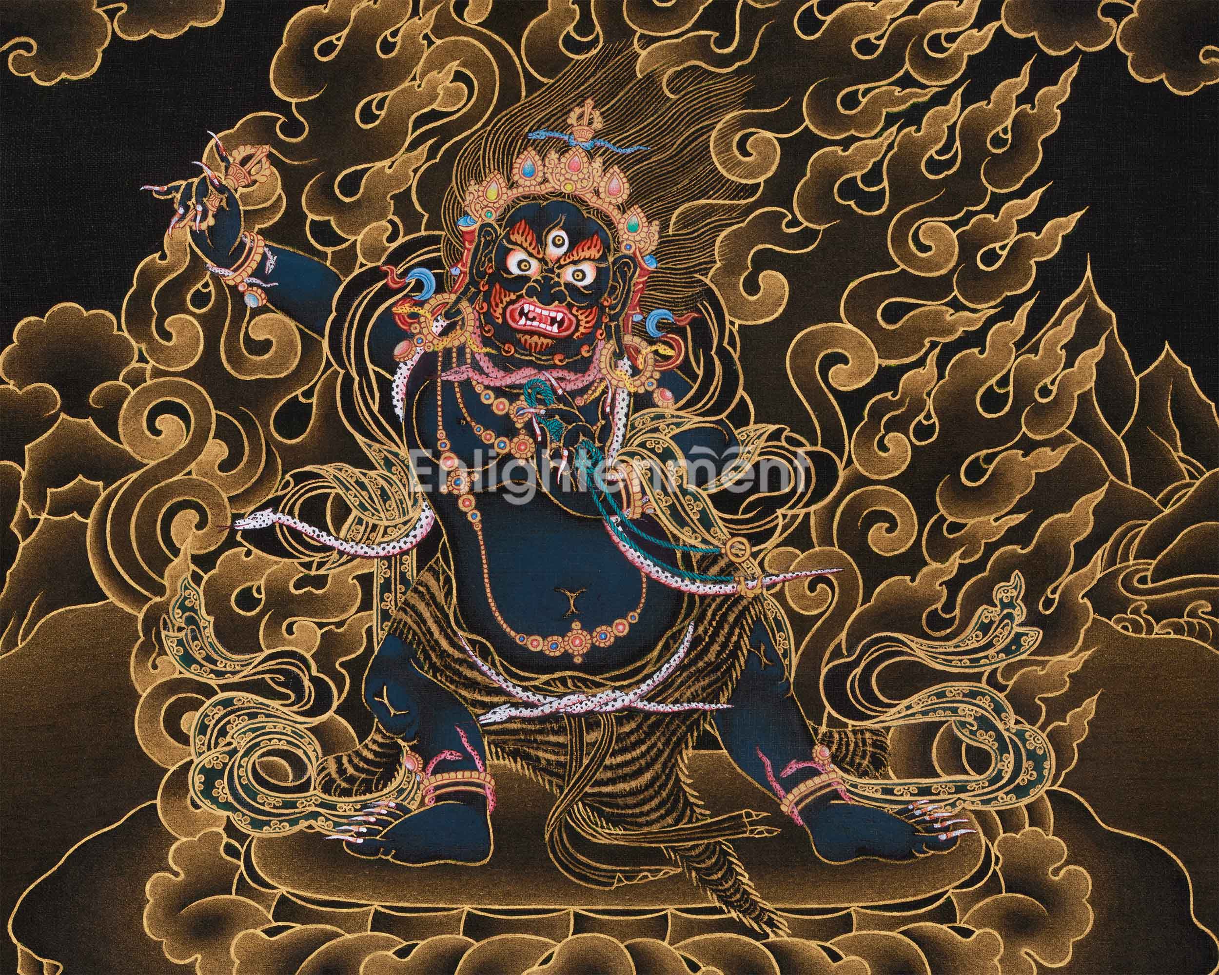 Original Dharma Protector Vajrapani Thangka | The Bodhisattva of Strength and Courage
