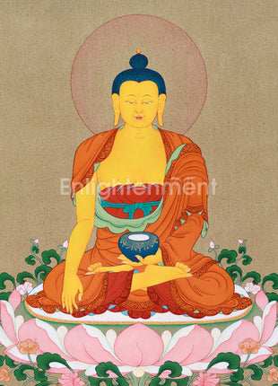 Enlightened Shakyamuni Buddha Thangka Painting | Hand-painted in Enlightenment Studio