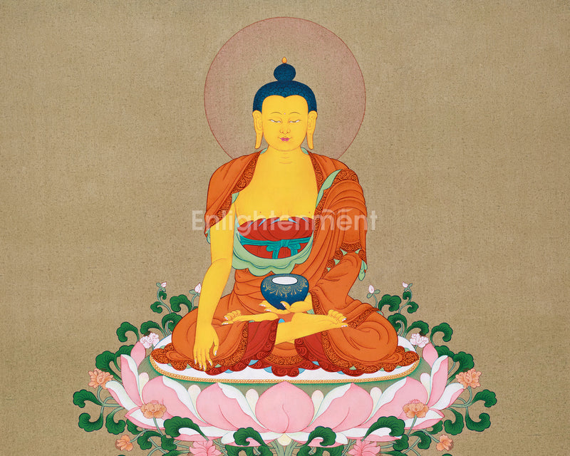 Enlightened Shakyamuni Buddha Thangka Painting | Hand-painted in Enlightenment Studio