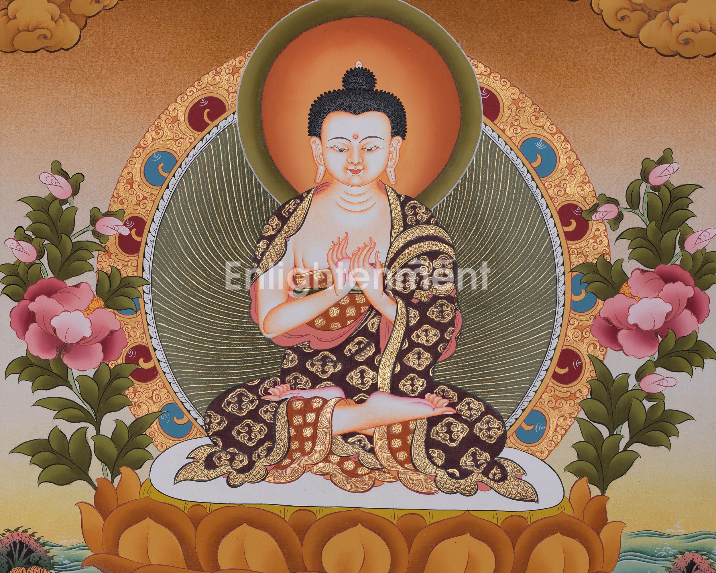 Vajrapani Bodhisattva Thangka Painting | Vairocana Buddha Thangka | Buddhist Art
