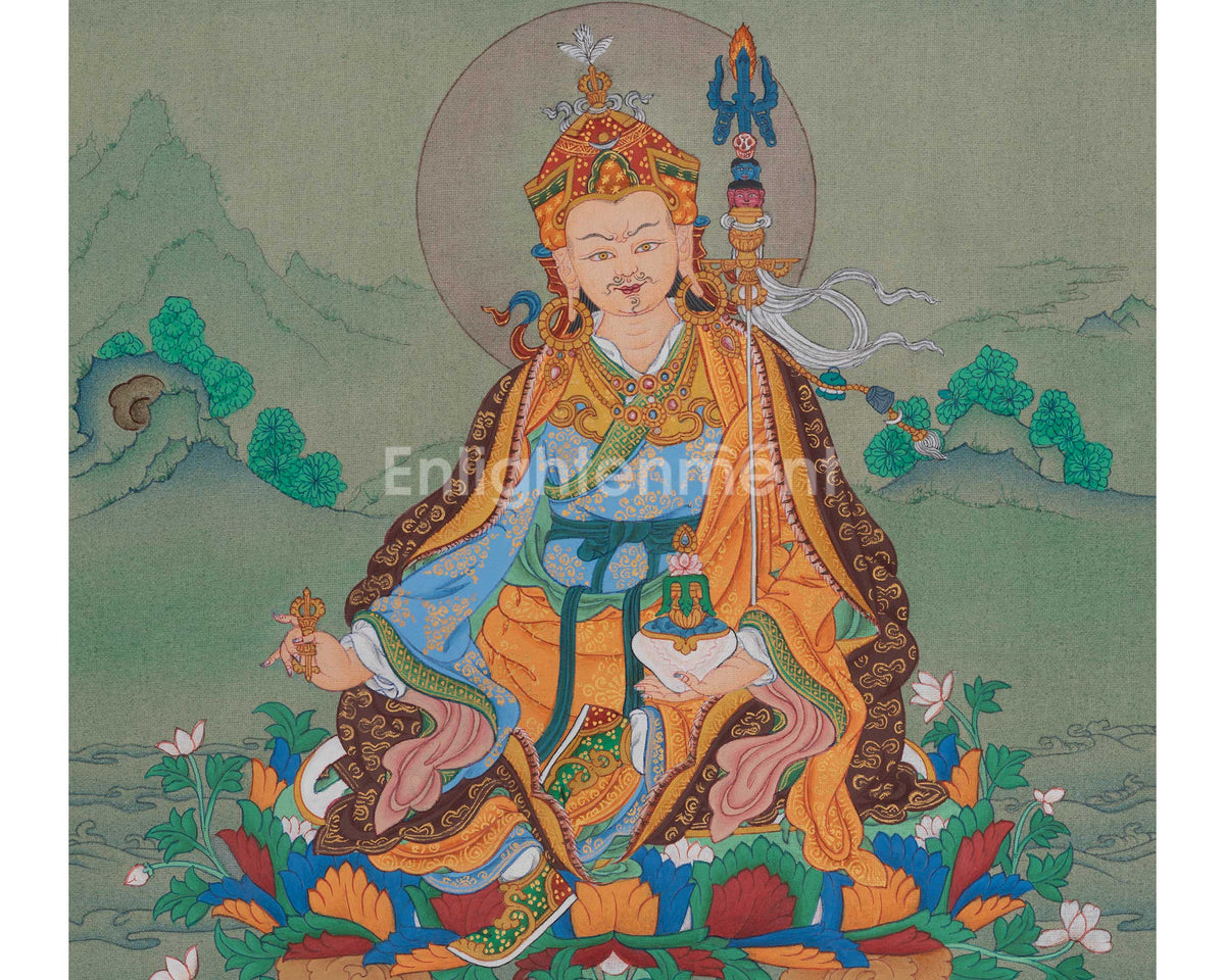 Padmasambhava Buddhist Art | Hand-Painted Guru Rinpoche Thangka