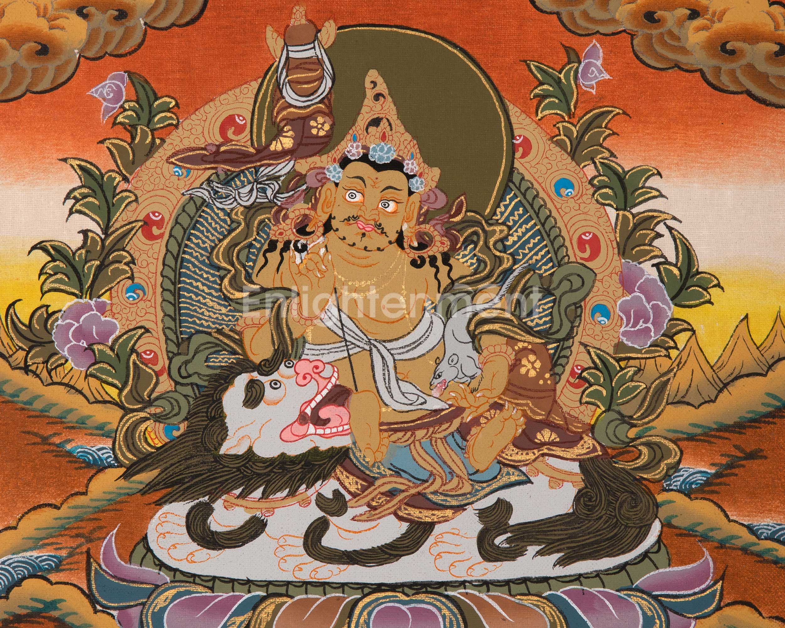 Vaisravana Tibetan Thangka | God Of Wealth | Wall Decors
