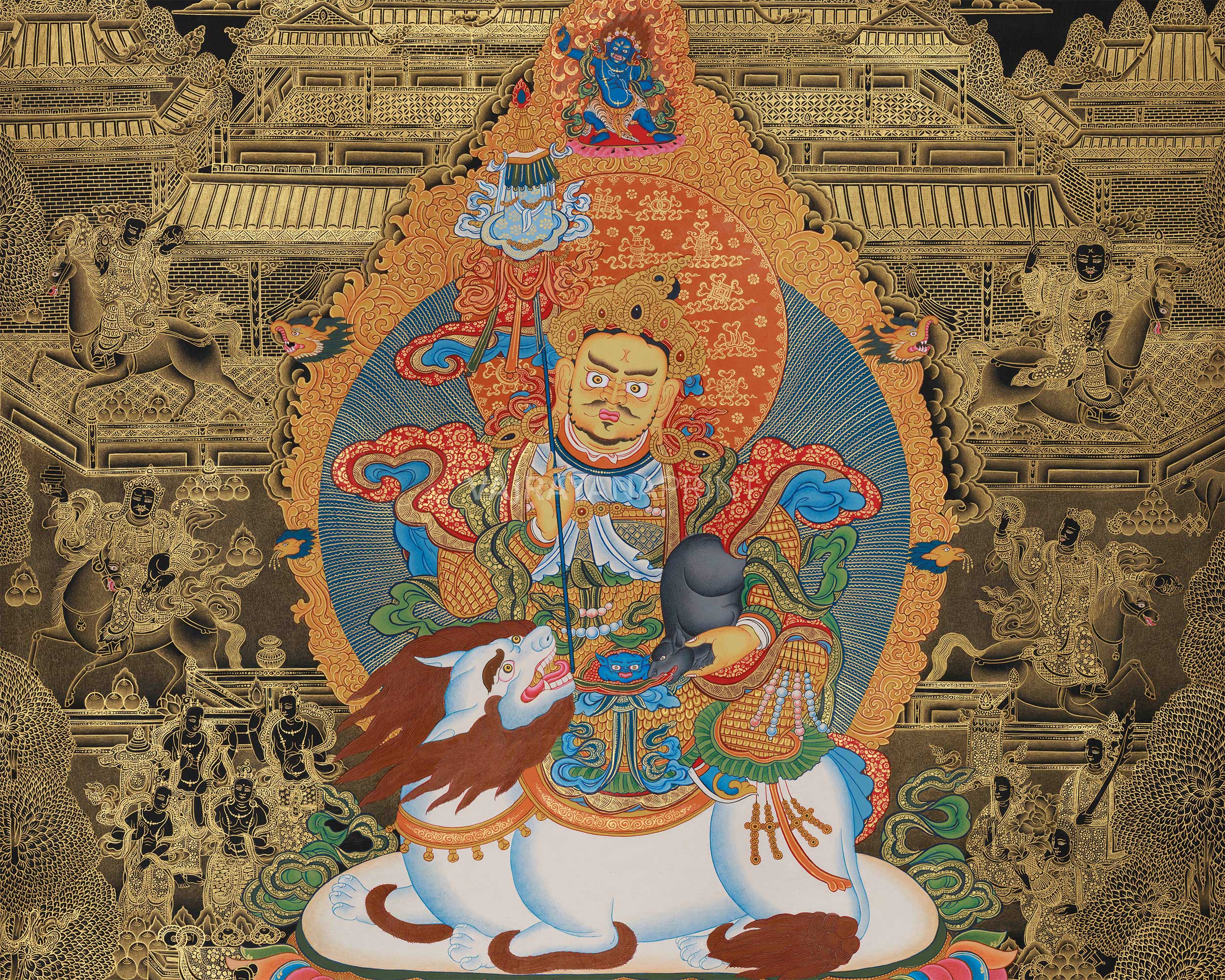 Guardian King Namtoshe Canvas Print | Protector of the North and Spiritual Wealth