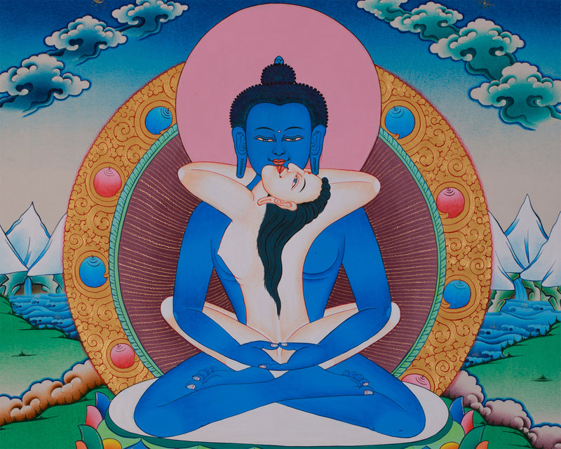 Samantabhadra Yab Yum Thangka | A Sacred Union of Wisdom and Compassion