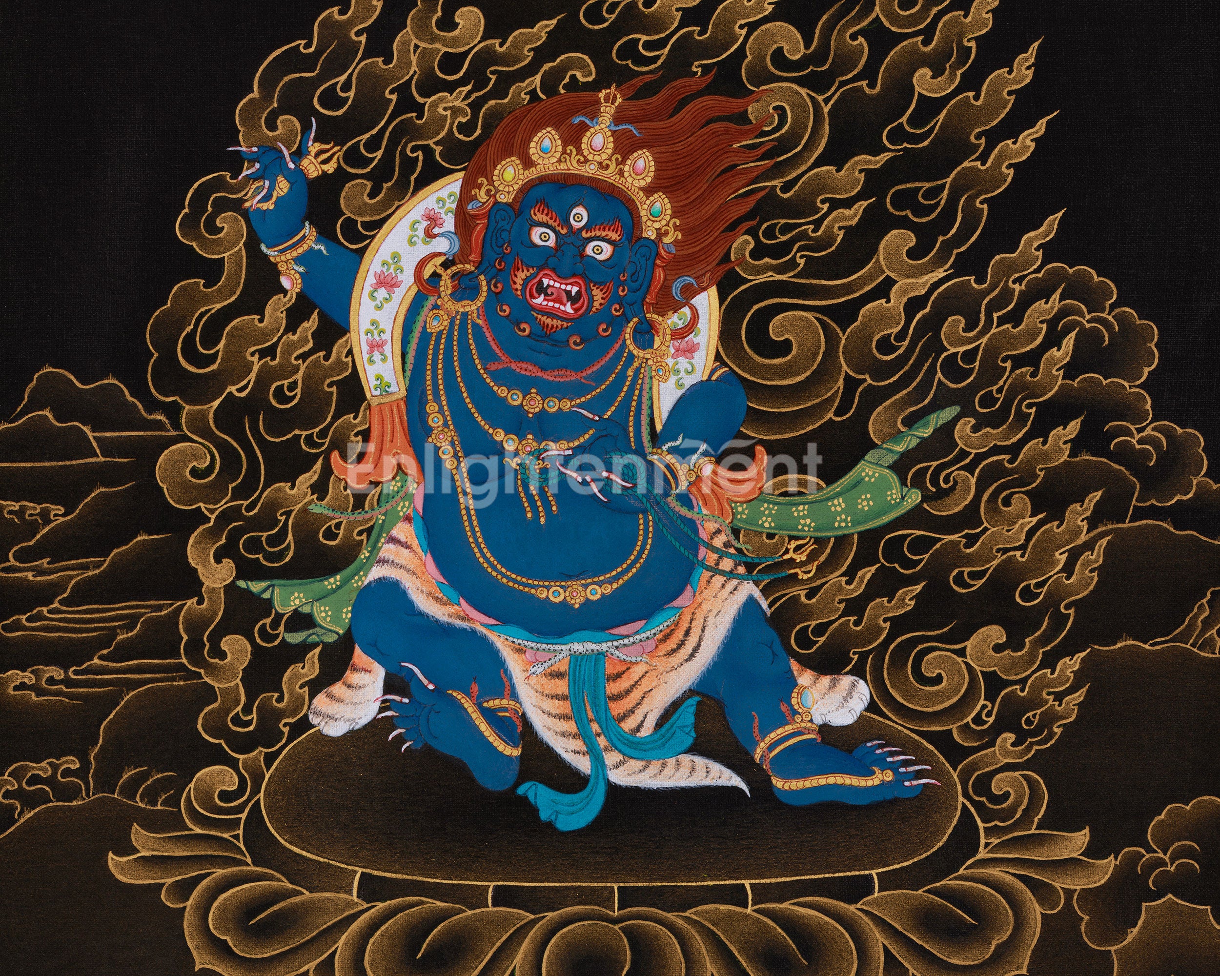 Tibetan Thangka of Vajrapani | The Protector of Wisdom | A Symbol of Strength