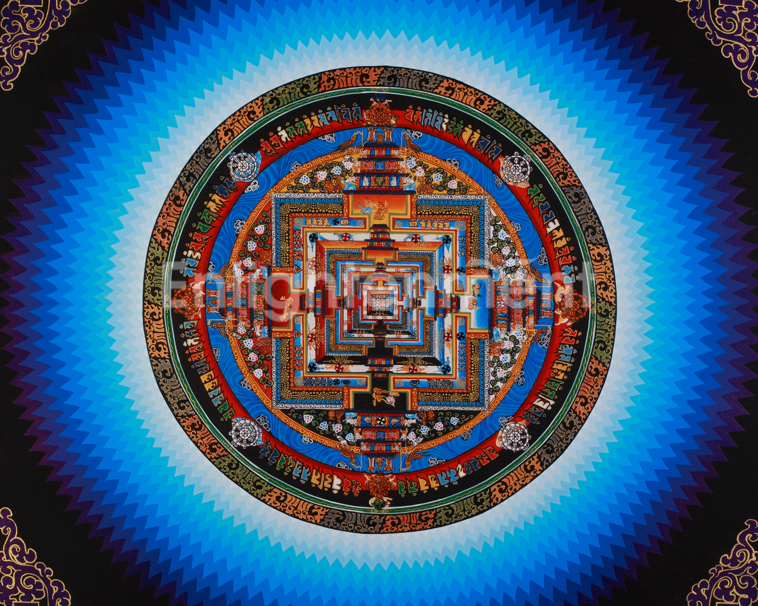 Kalachakra Mandala Meditation Art | Buddhist Wall Hanging Art