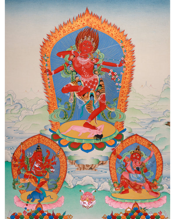 Kurukulla, Takirajja & Ganesha, Dynamic Three of Magnetizing deities of Vajrayana