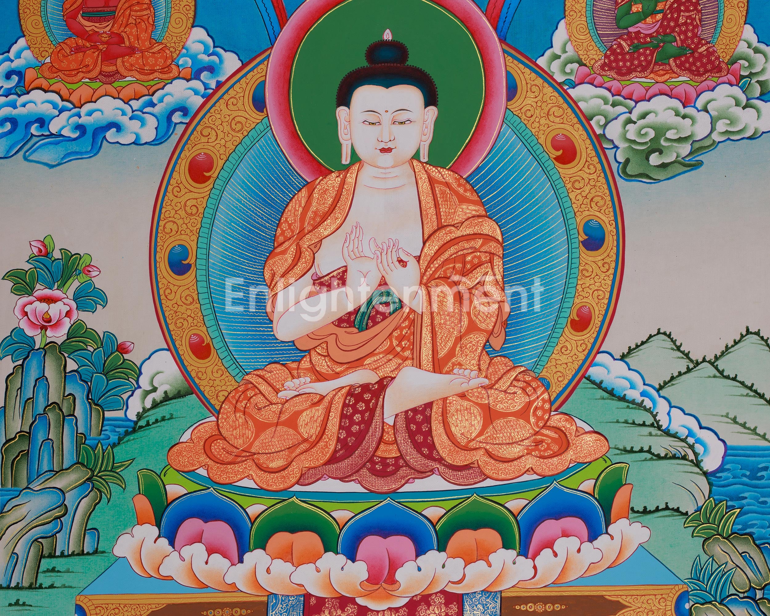 Five Wisdom Buddhas Thangka | Sacred Tibetan Art of Enlightenment & Transformation