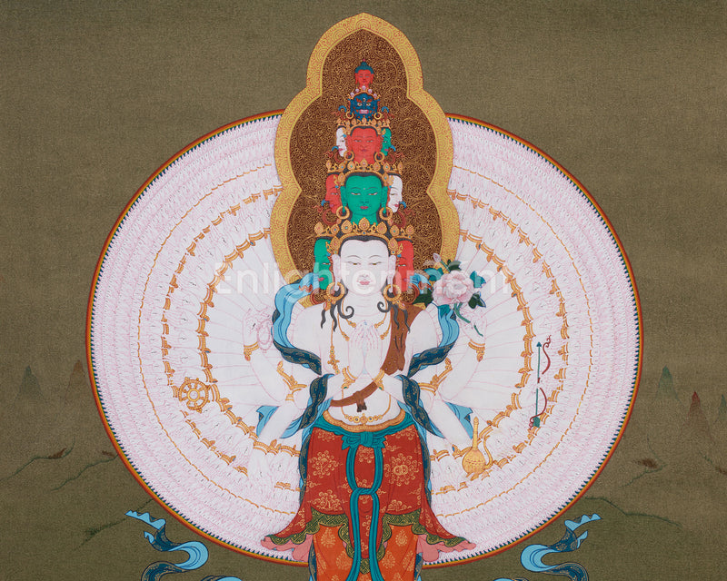 Thousand Armed Avalokiteshvara Thangka | Compassionate Bodhisattva