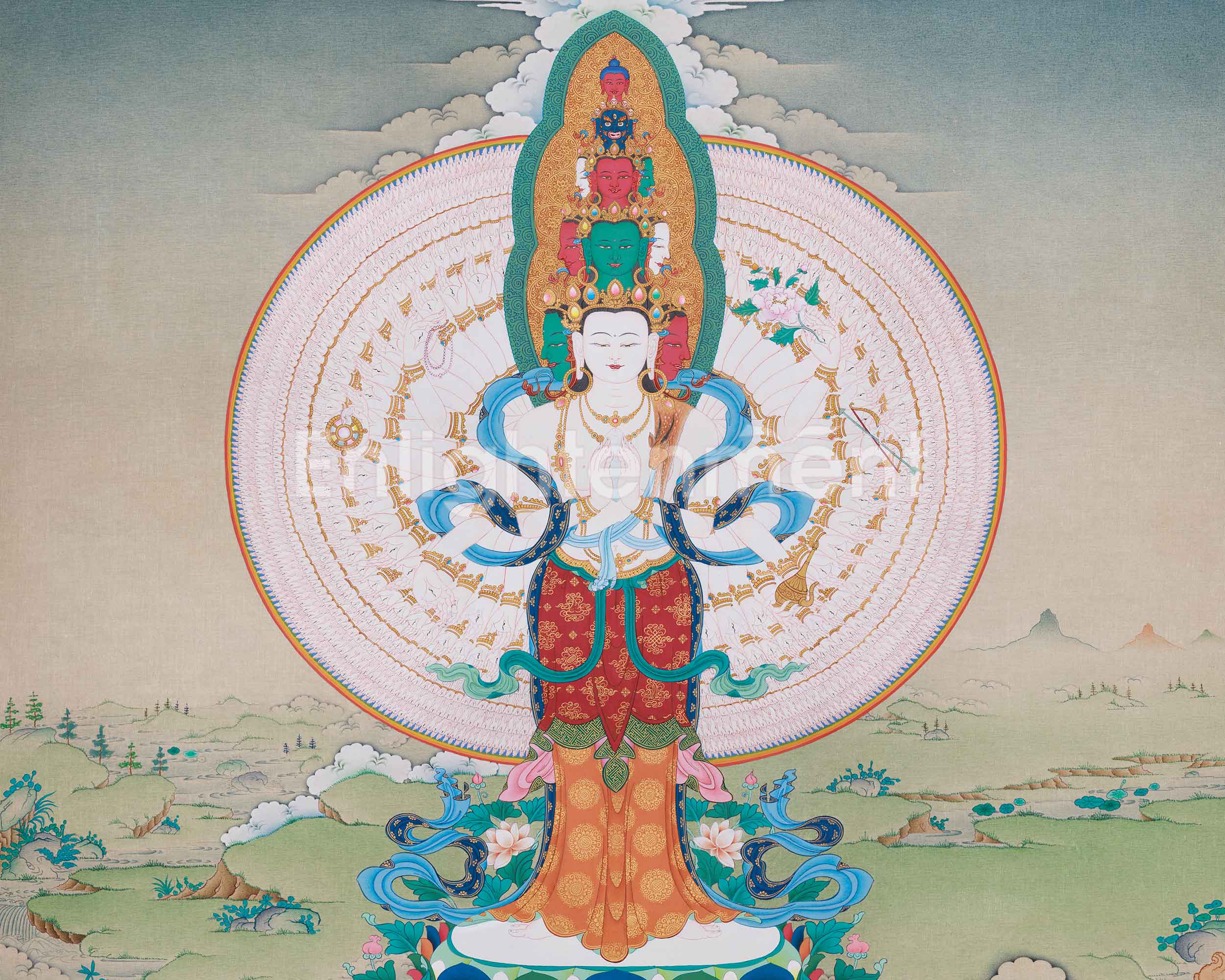 Divine 1000 Armed Avalokiteshvara Art | The Embodiment of Infinite Compassion and Enlightenment