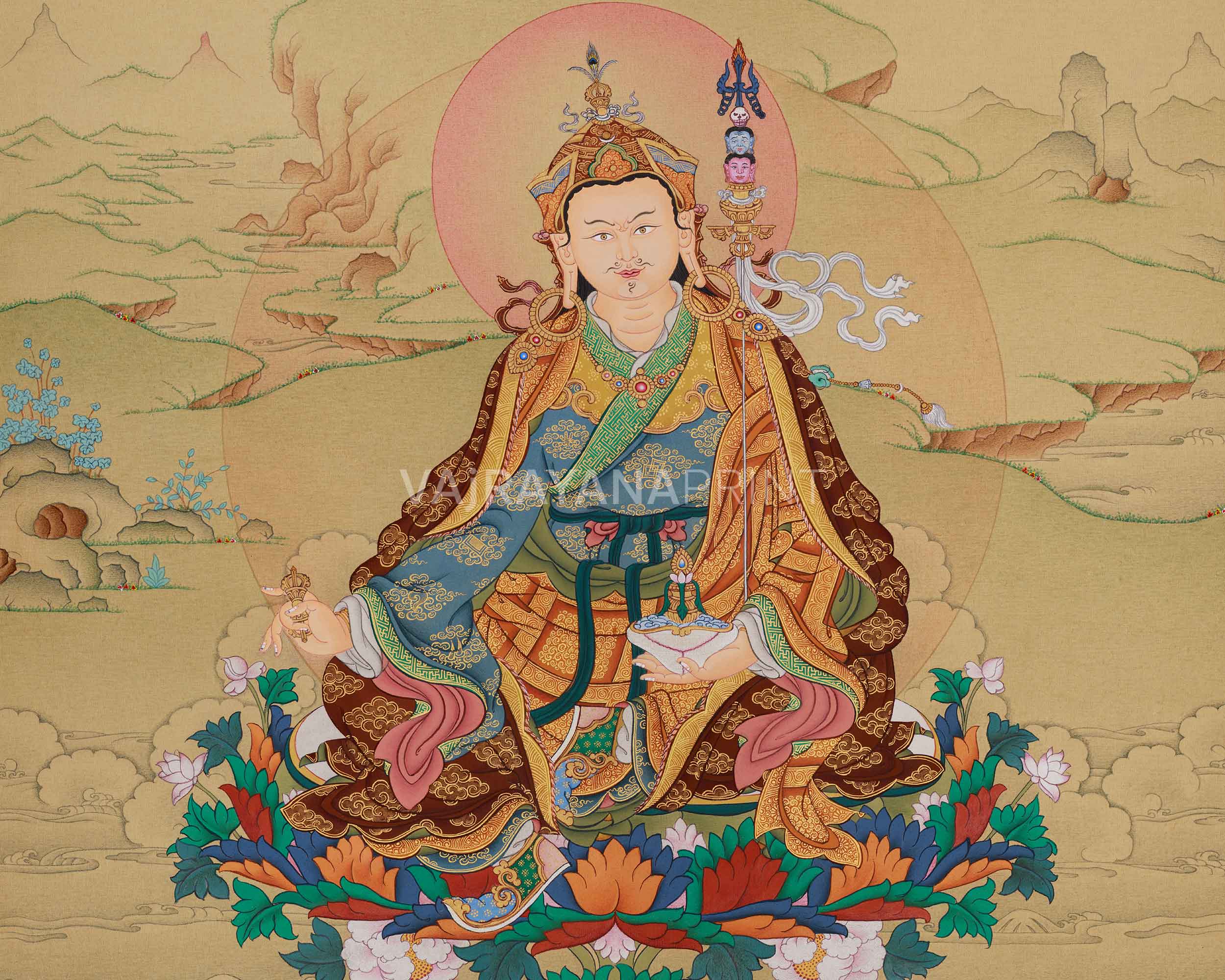 Sacred Guru Rinpoche Print | Padmasambhava Art | Buddhist Master