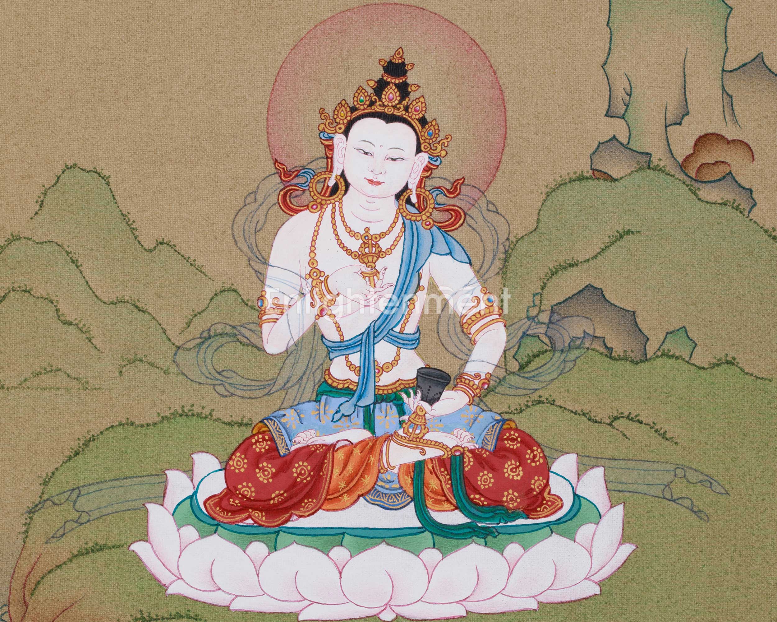 Buddha of Purification Vajrasattva Thangka | A Peaceful Deity