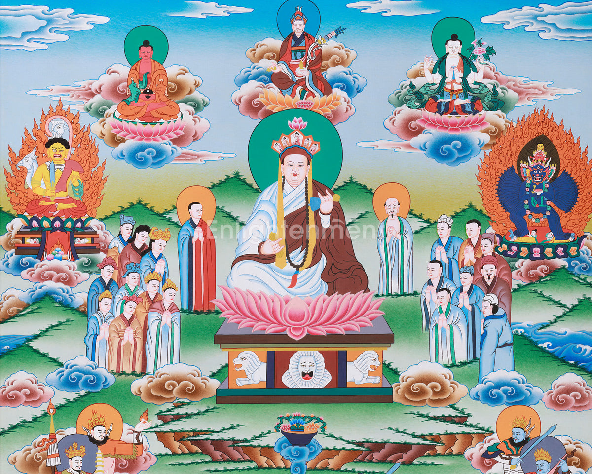 Tibetan Bodhisattva Thangka | Sacred Himalayan Buddhist Art
