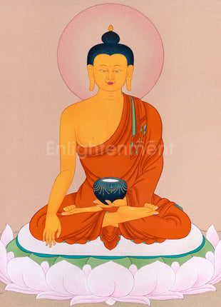 Hand-Painted Gautam Buddha Thangka | Tibetan Karma Gadri Art