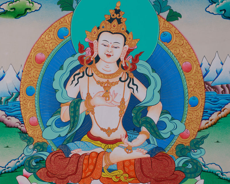 Vajrasattva (Dorje Sempa) Thangka | Purification and Spiritual Transformation