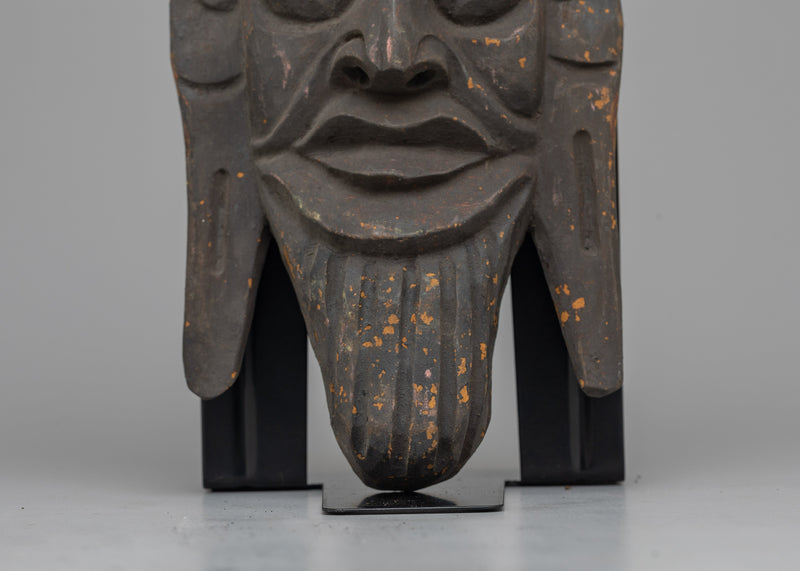 Wood Face Mask | Timeless Relic of Cultural Heritage and Artistic Craftsmanship