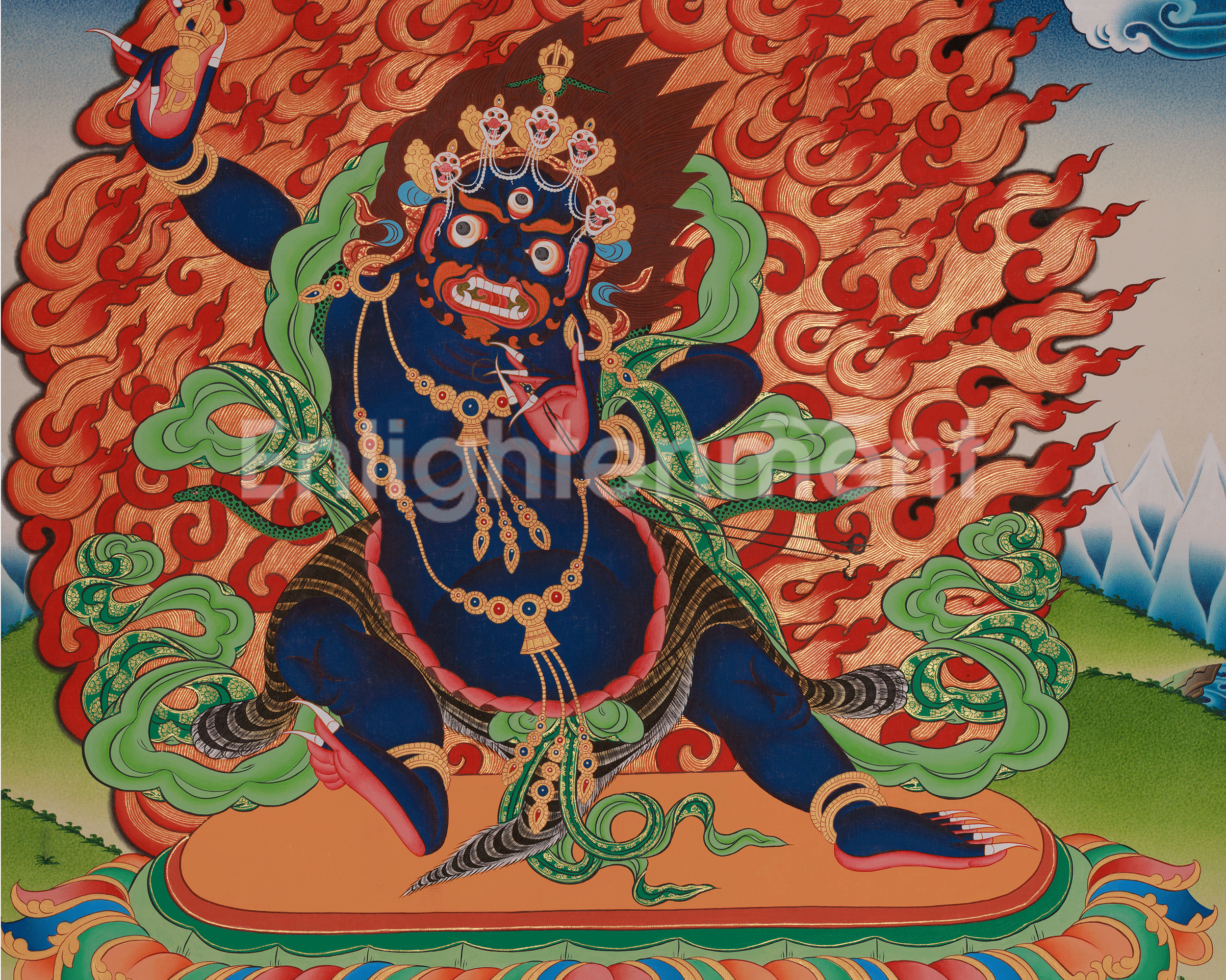 Vajrapani Spiritual Thangka | Revered as a Protector of the Buddha