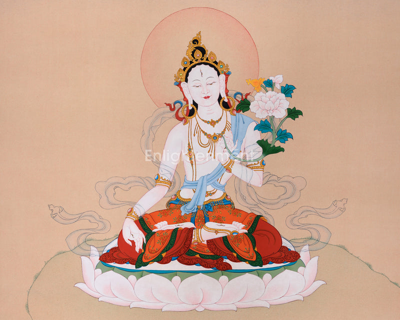 Wisdom and Compassion: Unveiling the Mystique of White Tara Thangka