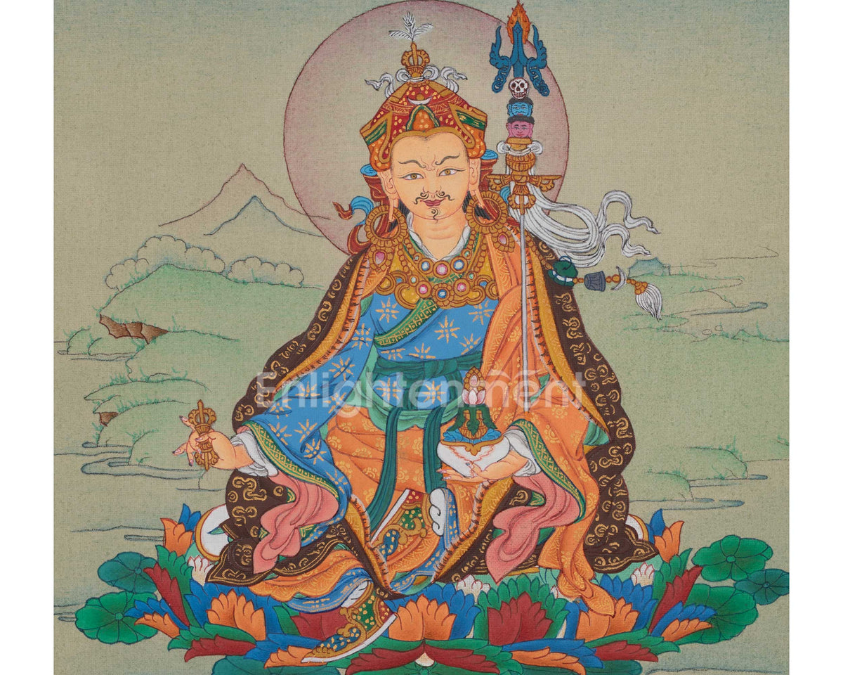 Guru Rinpoche Buddhist Wall Art | The Second Buddha | Lotus-Born Master