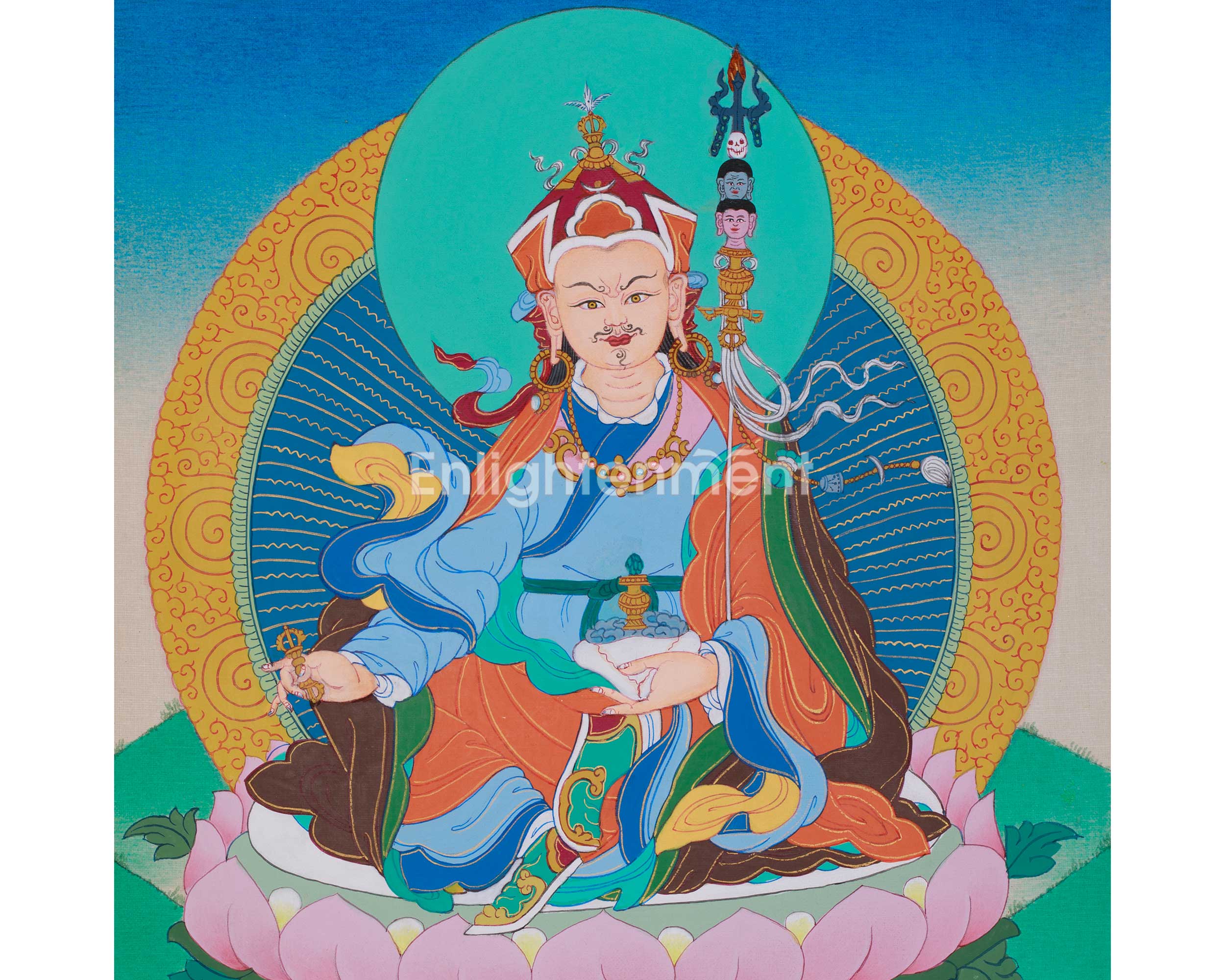 Handmade Tibetan Guru Padmasambhava | Lotus Born Master